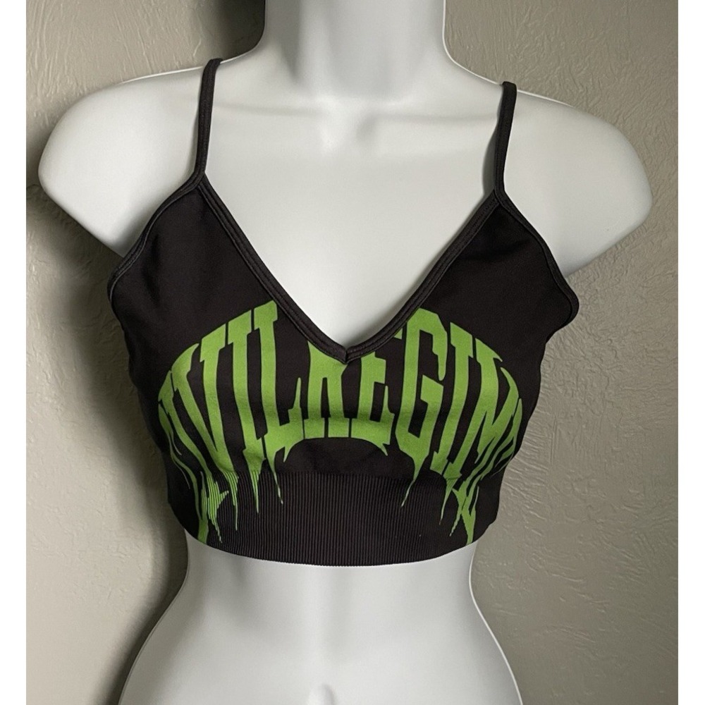 Civil Regime Kelly Sports Bra Women's Size Large Gray Green Seamless No Pads